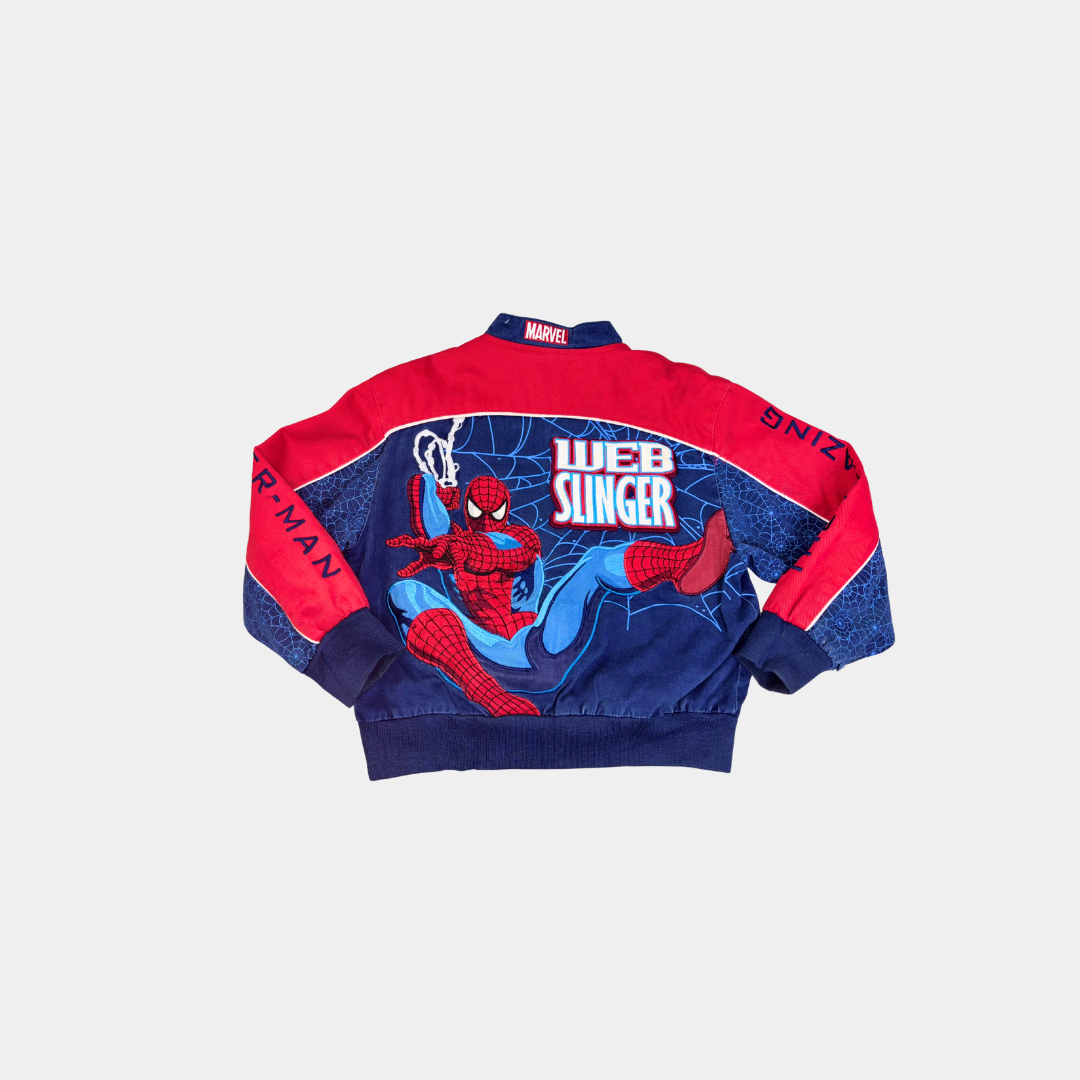 ジャケット・アウター JH DESIGN X SPIDERMAN Jh Design Spider-Man Racing Jacket Embroidery Black Youth