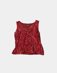 Vintage Red Sequined Top