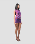 Rave State Mico Mini Skirt (Deep Purple)