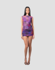 Rave State Mico Mini Skirt (Deep Purple)
